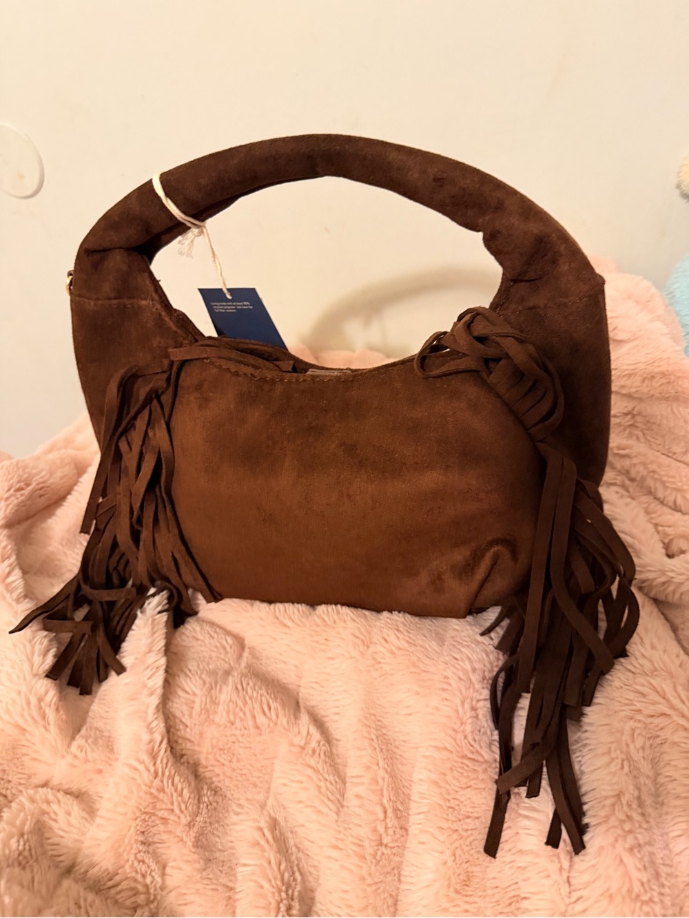 Nwt Universal Thread Brown Suede Fringe Shoulder Bag